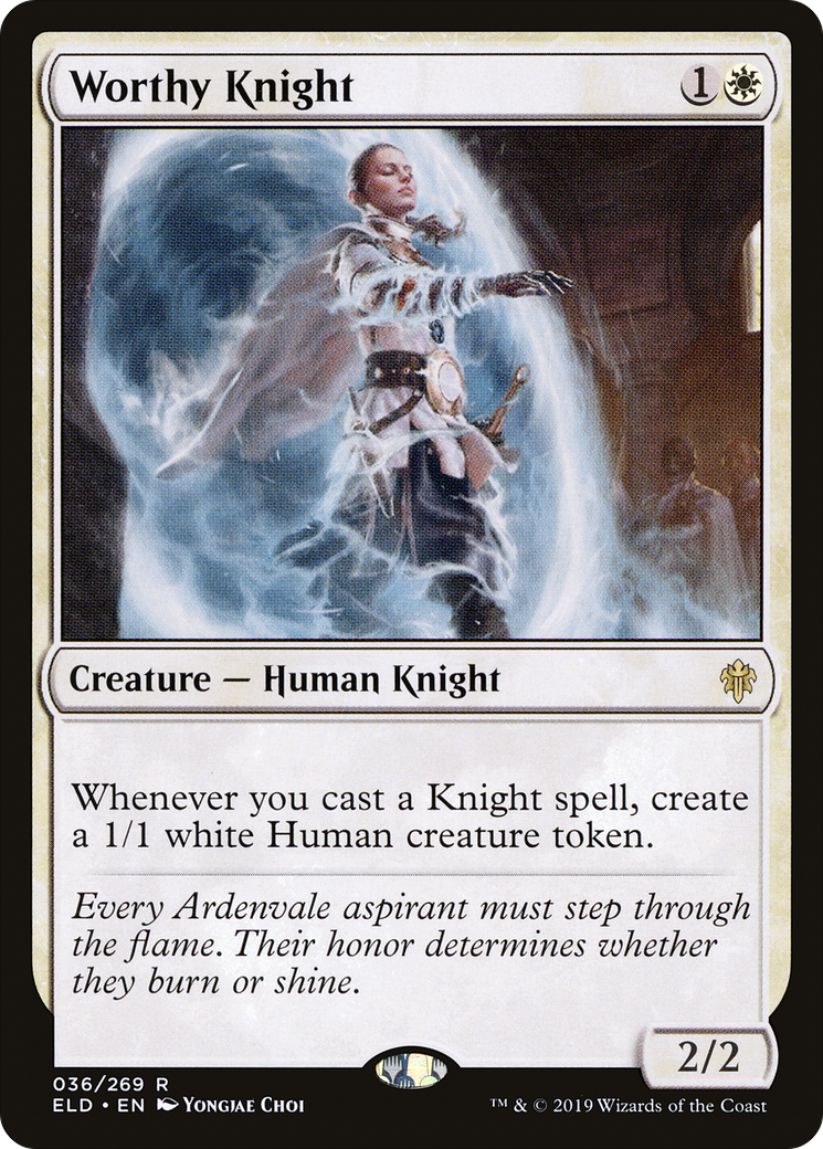 Image of Worthy Knight (ELD-036) - Throne of Eldraine Foil