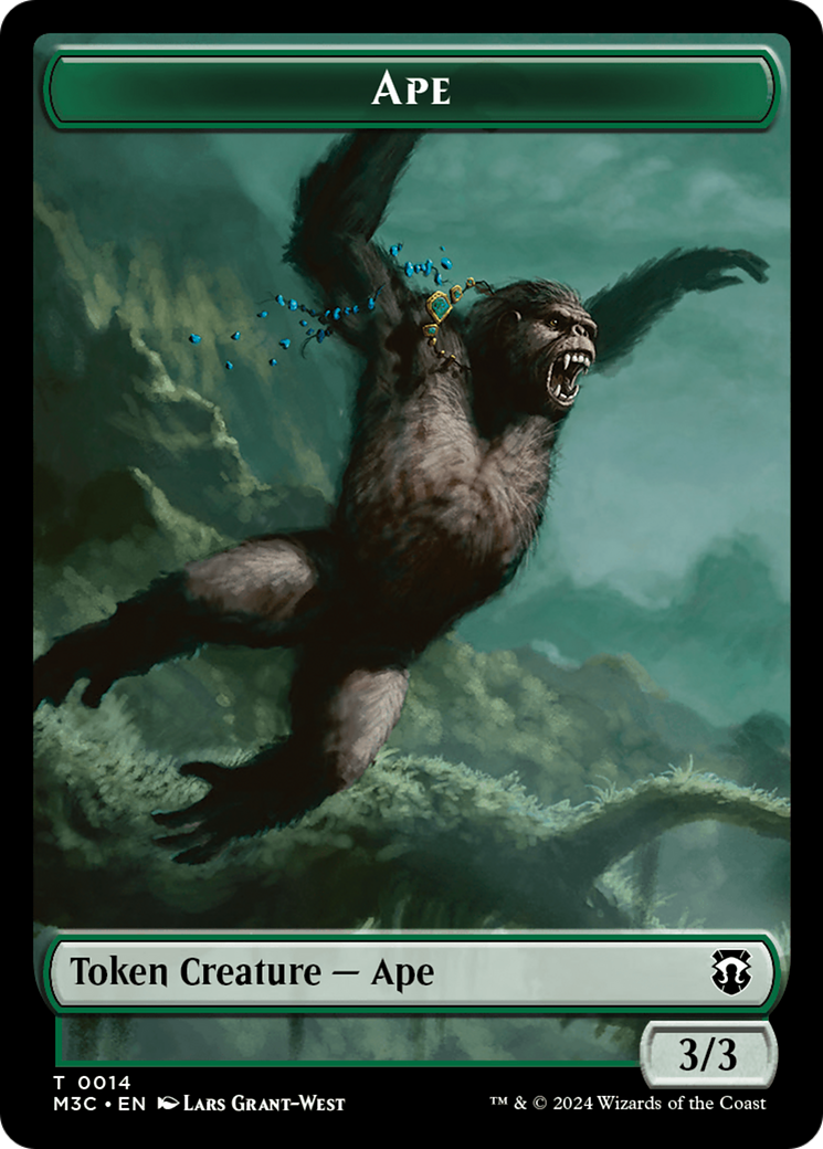 Image of Ape (TM3C-014) - Modern Horizons 3 Commander Tokens Foil