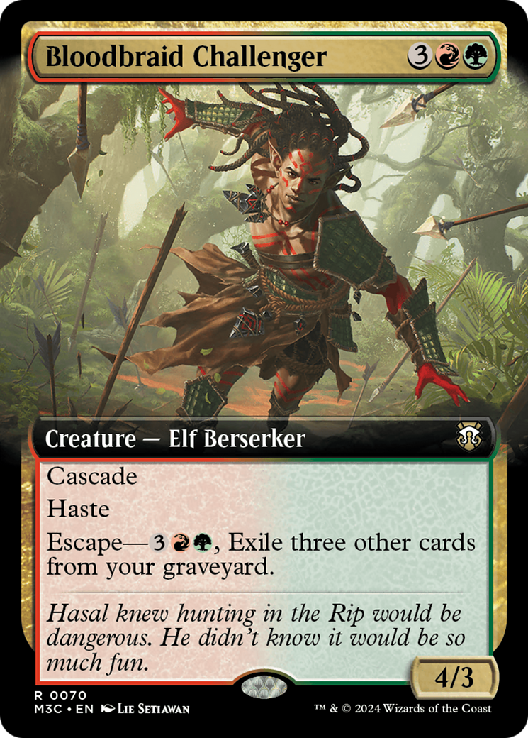 Image of Bloodbraid Challenger (Extended Art) (M3C-070) - Modern Horizons 3 Commander: (Extended Art)