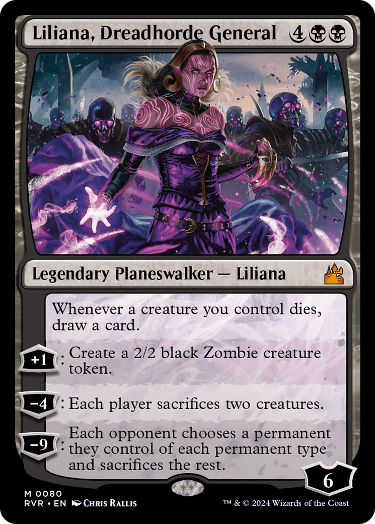 Image of Liliana, Dreadhorde General (RVR-080) - Ravnica Remastered Foil