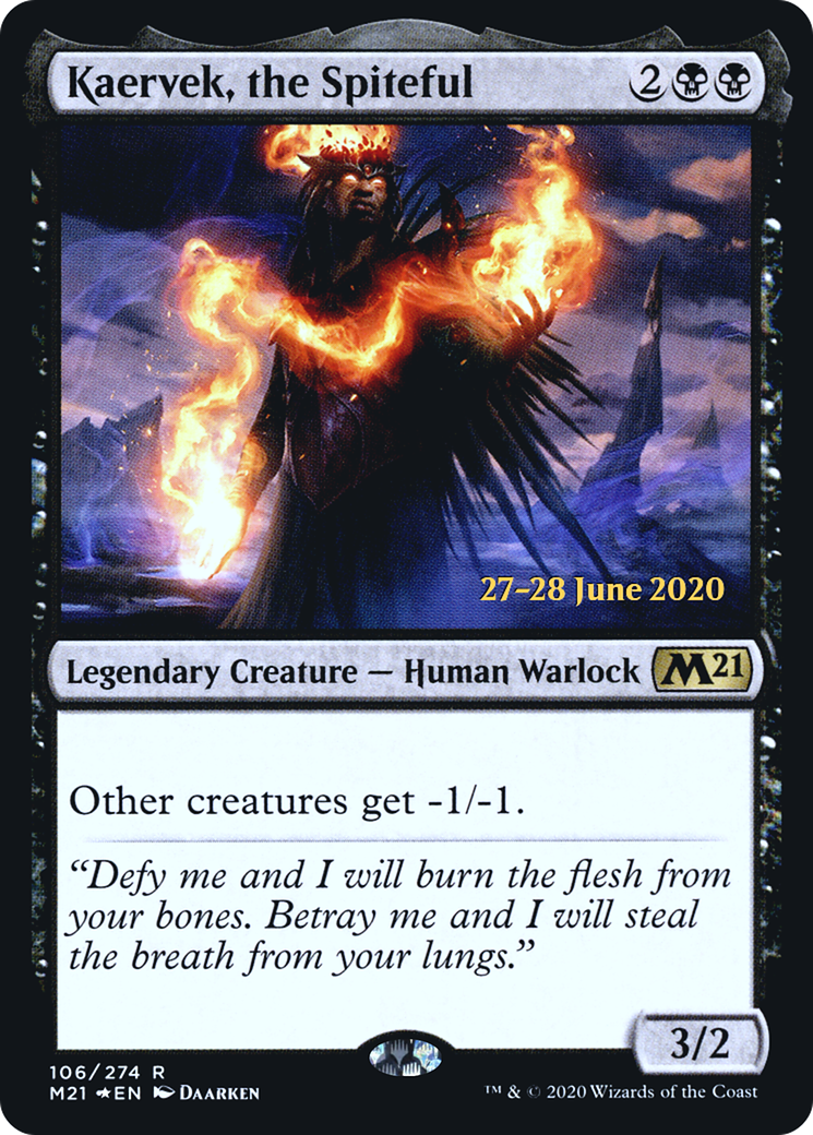 Image of Kaervek, the Spiteful (PRE-106) - Core Set 2021 Promos Foil
