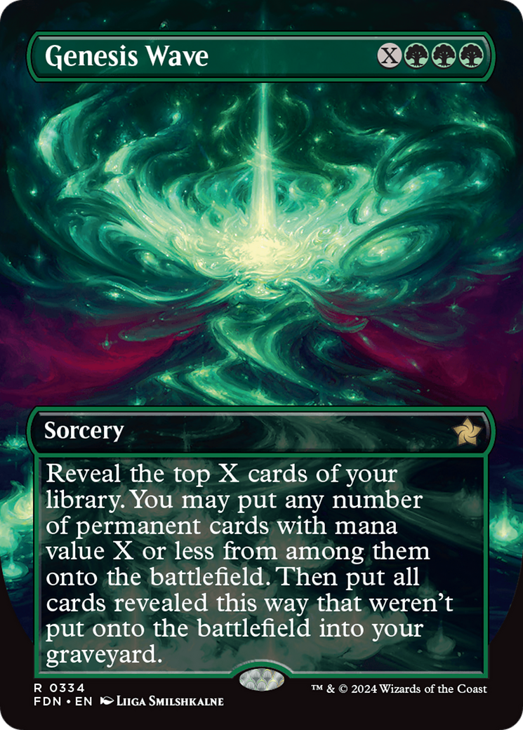 Image of Genesis Wave (Borderless) (FDN-334) - Foundations (Borderless) Foil
