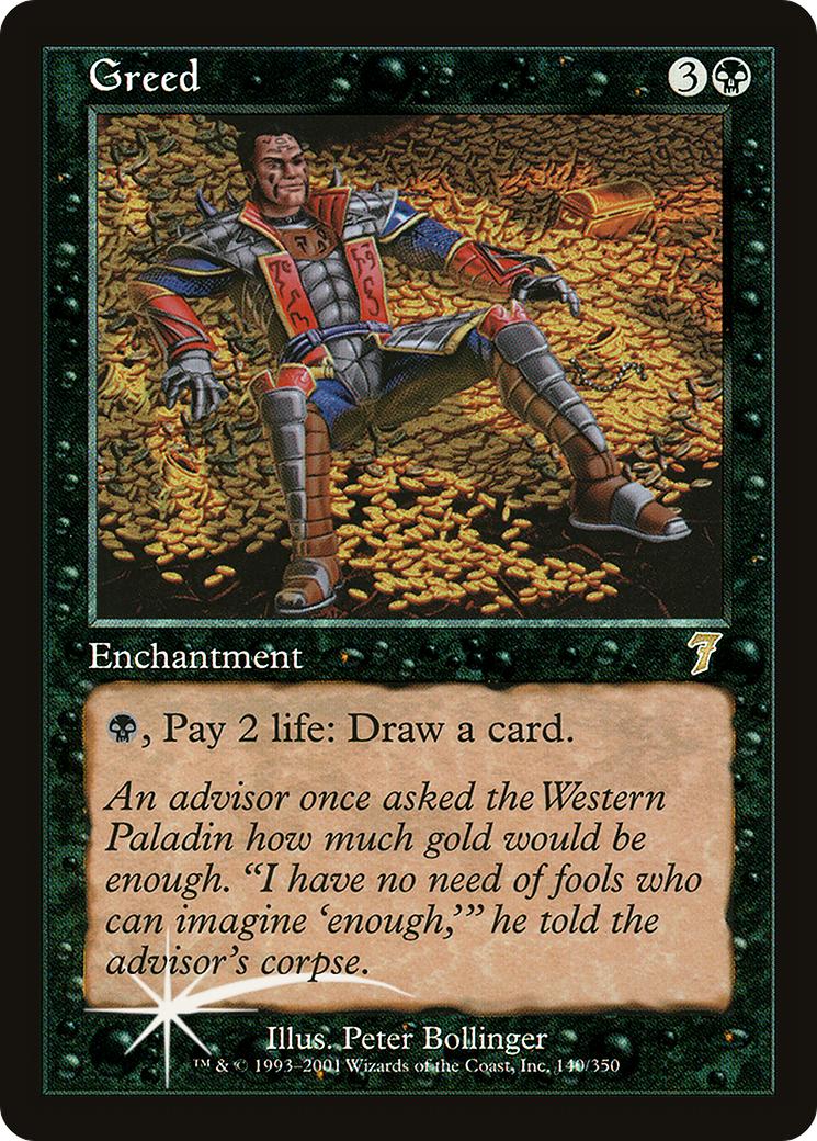 Image of Greed (7ED-140) - 7th Edition Foil
