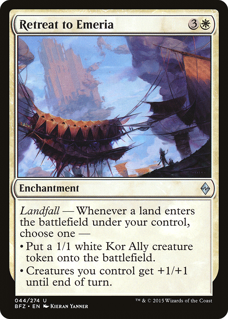 Image of Retreat to Emeria (BFZ-044) - Battle for Zendikar