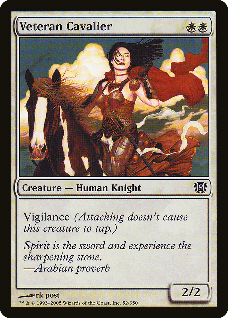 Image of Veteran Cavalier (9ED-52★) - 9th Edition Foil