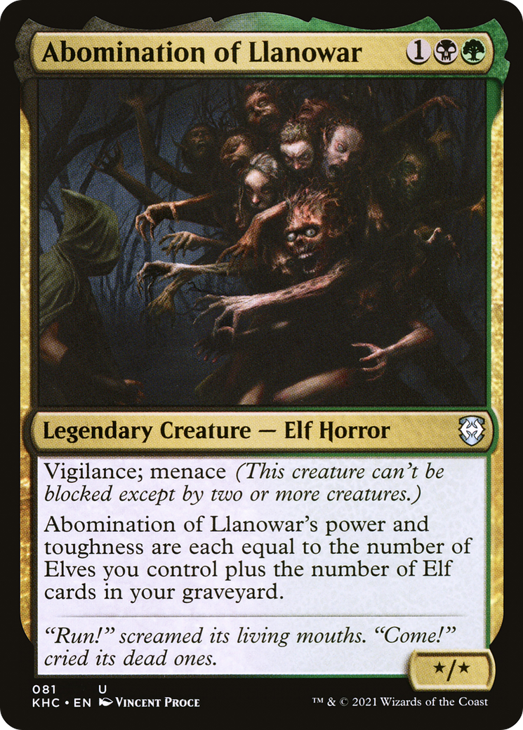 Image of Abomination of Llanowar (KHC-081) - Kaldheim Commander