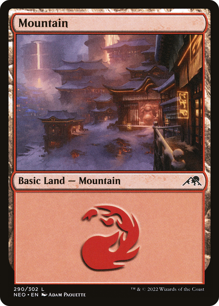 Image of Mountain (290) (NEO-290) - Kamigawa: Neon Dynasty