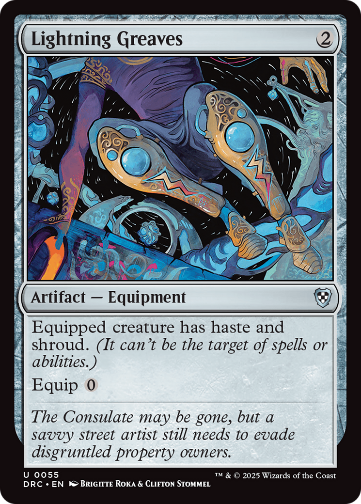 Image of Lightning Greaves (DRC-055) - Commander: Aetherdrift