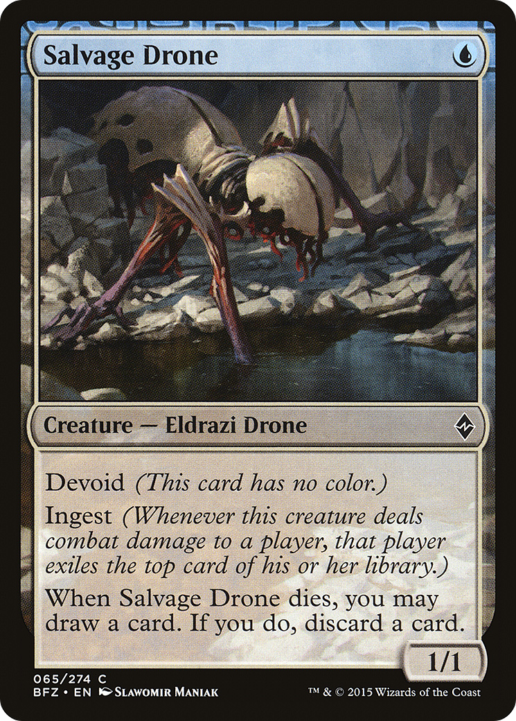 Image of Salvage Drone (BFZ-065) - Battle for Zendikar: (devoid)