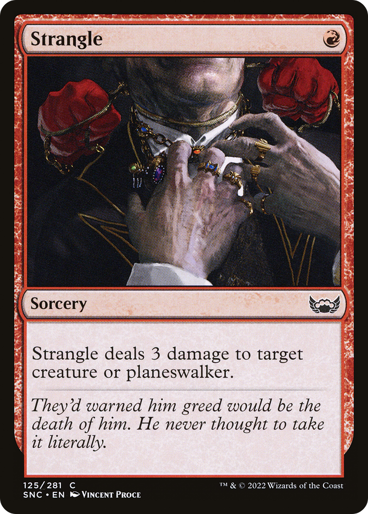 Image of Strangle (SNC-125) - Streets of New Capenna Foil