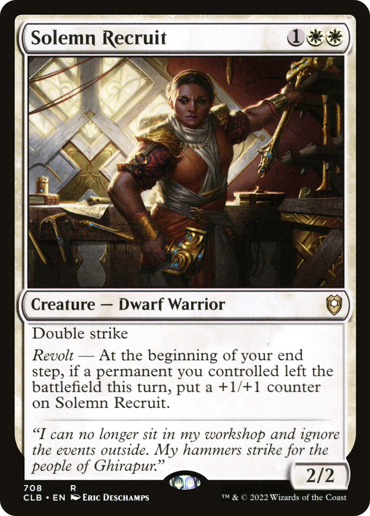 Image of Solemn Recruit (CLB-708) - Commander Legends: Battle for Baldur's Gate