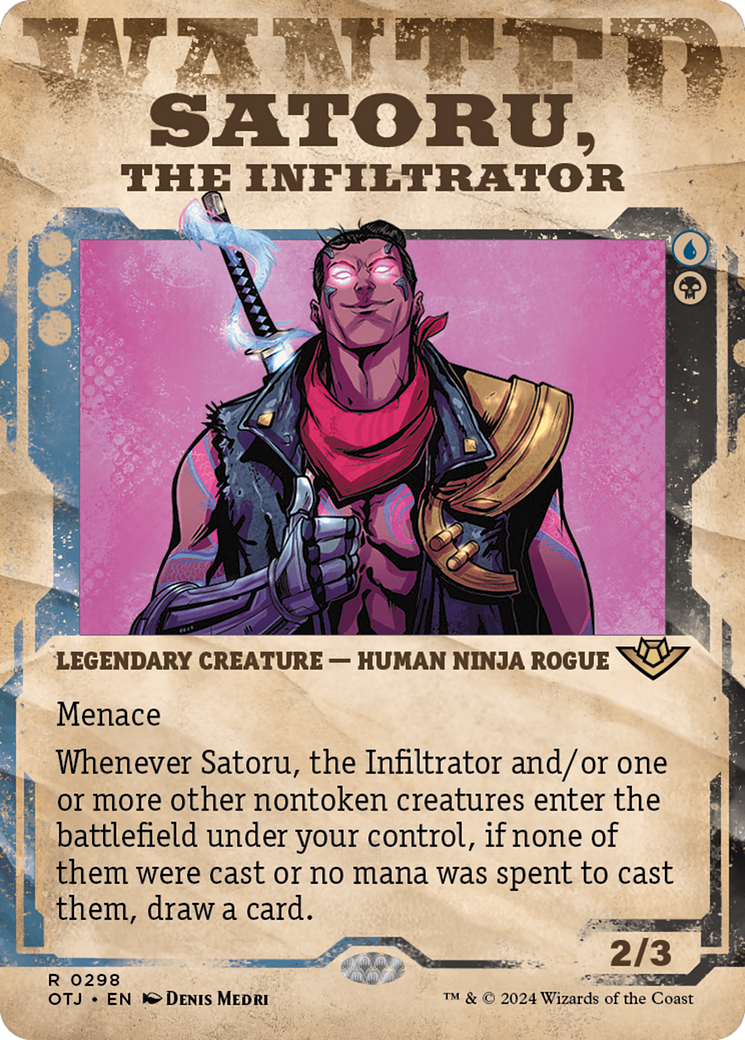 Image of Satoru, the Infiltrator (Showcase) (OTJ-298) - Outlaws of Thunder Junction: (Showcase) (Borderless)