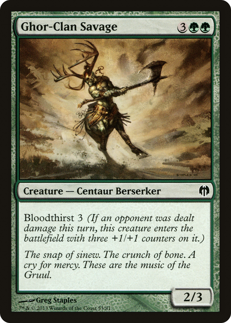 Image of Ghor-Clan Savage (DDL-053) - Duel Decks: Heroes vs. Monsters