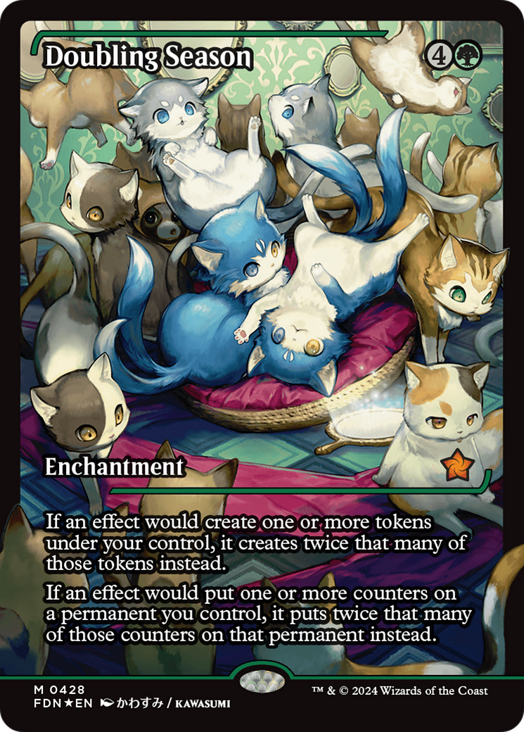 Image of Doubling Season (Showcase) (FDN-428) - Foundations: (Showcase, enchantment) Foil