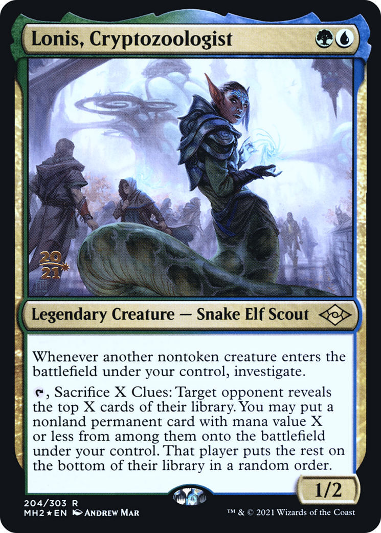 Image of Lonis, Cryptozoologist (PRE-204) - Modern Horizons 2 Promos Foil
