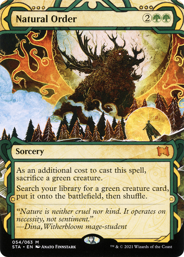 Image of Natural Order (STA-054) - Strixhaven Mystical Archive: (Showcase) (Borderless) Etched Foil