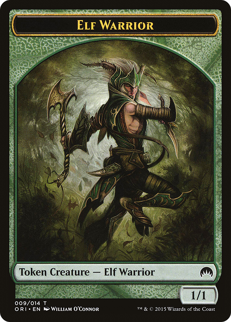 Image of Elf Warrior Token (ORI-009) - Magic Origins Tokens