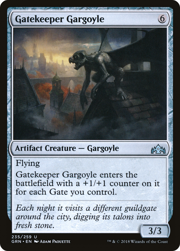 Image of Gatekeeper Gargoyle (GRN-235) - Guilds of Ravnica Foil