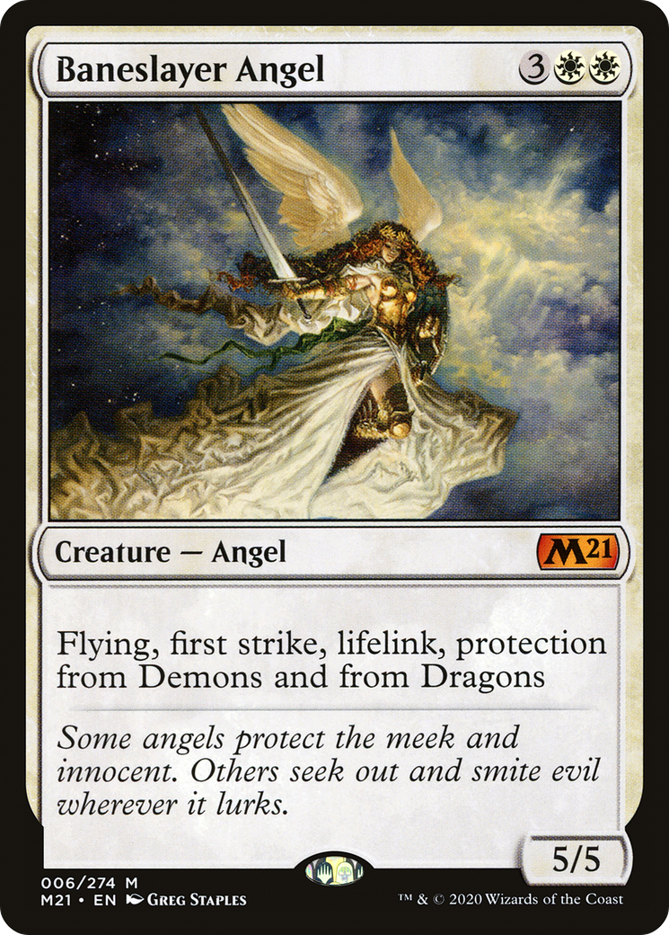 Image of Baneslayer Angel (M21-006) - Core Set 2021
