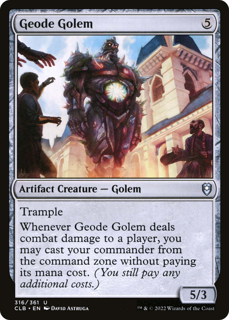 Image of Geode Golem (CLB-316) - Commander Legends: Battle for Baldur's Gate Foil