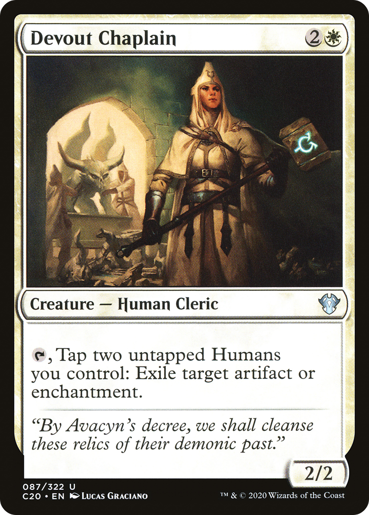 Image of Devout Chaplain (C20-087) - Commander 2020