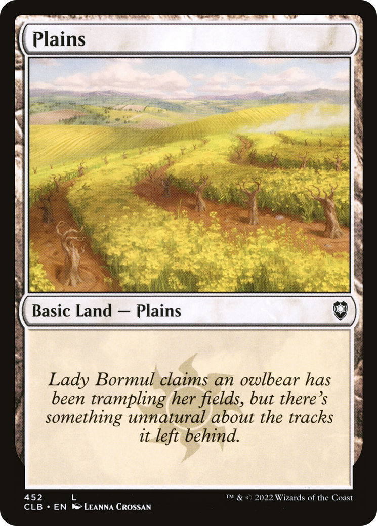 Image of Plains (452) (CLB-452) - Commander Legends: Battle for Baldur's Gate Foil
