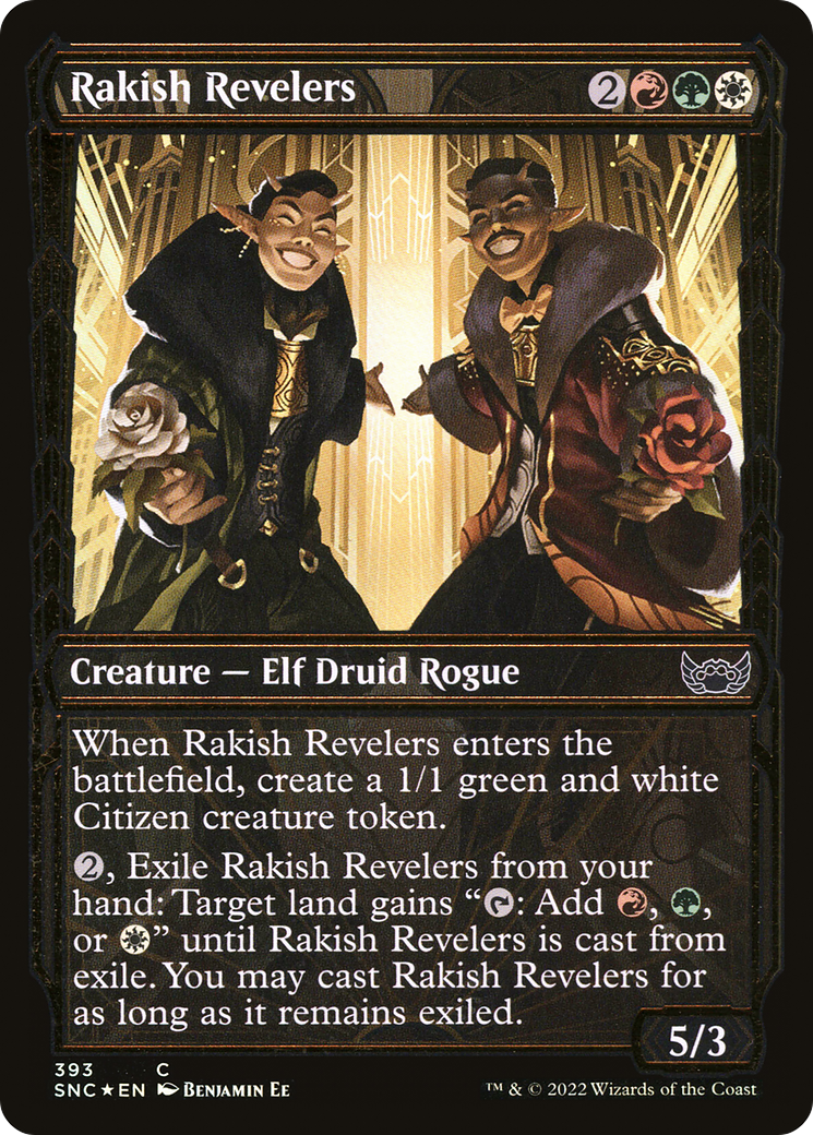 Image of Rakish Revelers (Gilded Foil) (SNC-393) - Streets of New Capenna: (Showcase) Foil