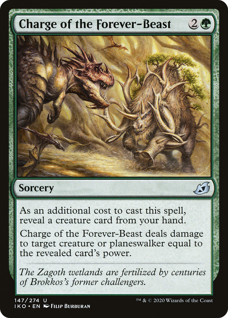 Image of Charge of the Forever-Beast (IKO-147) - Ikoria: Lair of Behemoths Foil