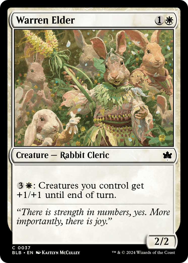 Image of Warren Elder (BLB-037) - Bloomburrow Foil