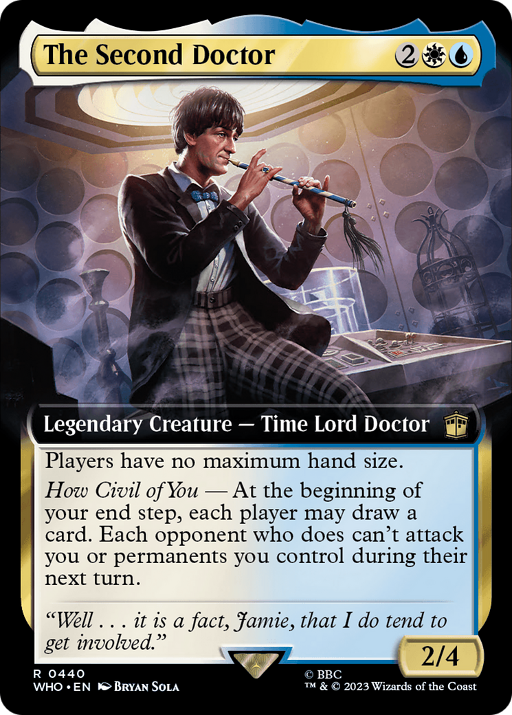 Image of The Second Doctor (Extended Art) (WHO-440) - Doctor Who: (Extended Art) Foil