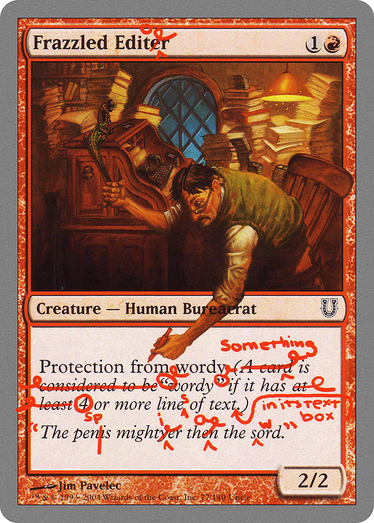 Image of Frazzled Editor (UNH-077) - Unhinged
