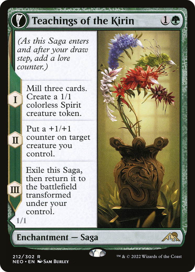 Image of Teachings of the Kirin (NEO-212) - Kamigawa: Neon Dynasty: (fandfc, enchantment)