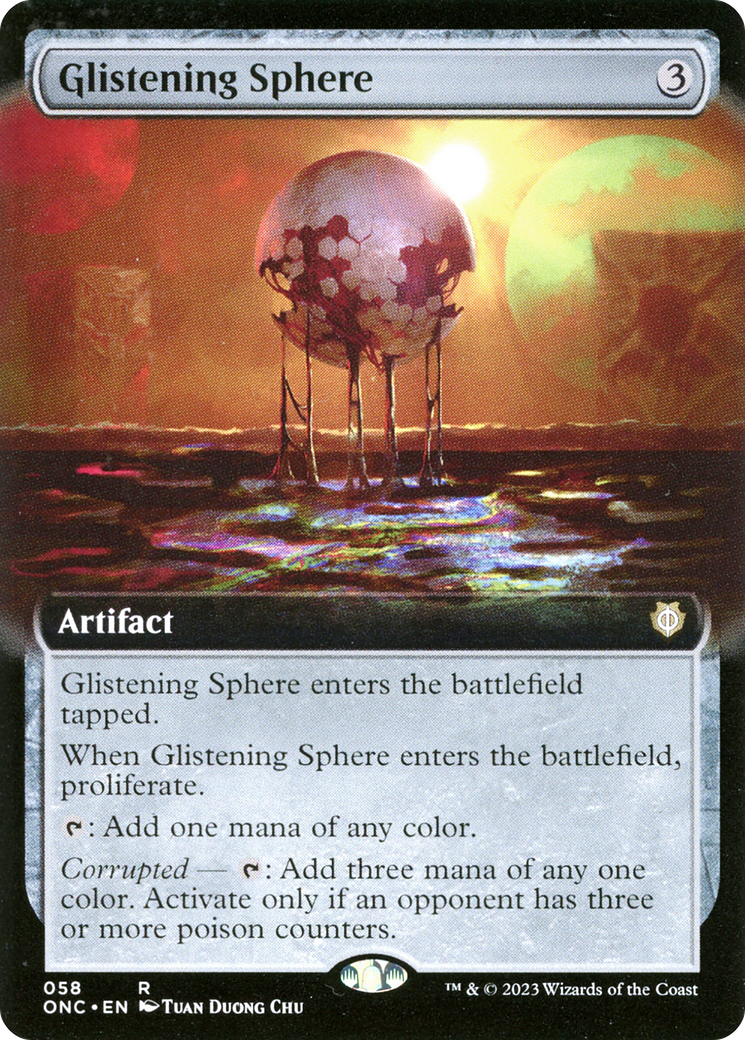 Image of Glistening Sphere (Extended Art) (ONC-058) - Phyrexia: All Will Be One Commander: (Extended Art)