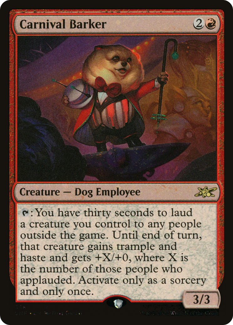 Image of Carnival Barker (Galaxy Foil) (UNF-388) - Unfinity Foil
