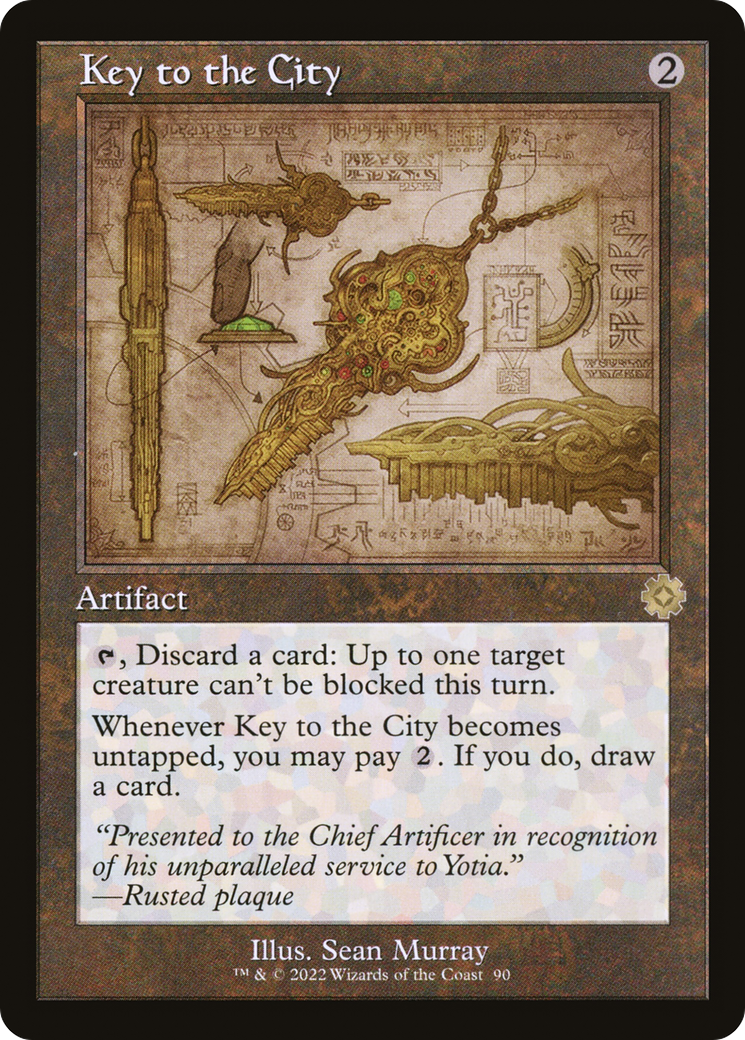 Image of Key to the City (Schematic) (BRR-090) - The Brothers' War Retro Artifacts