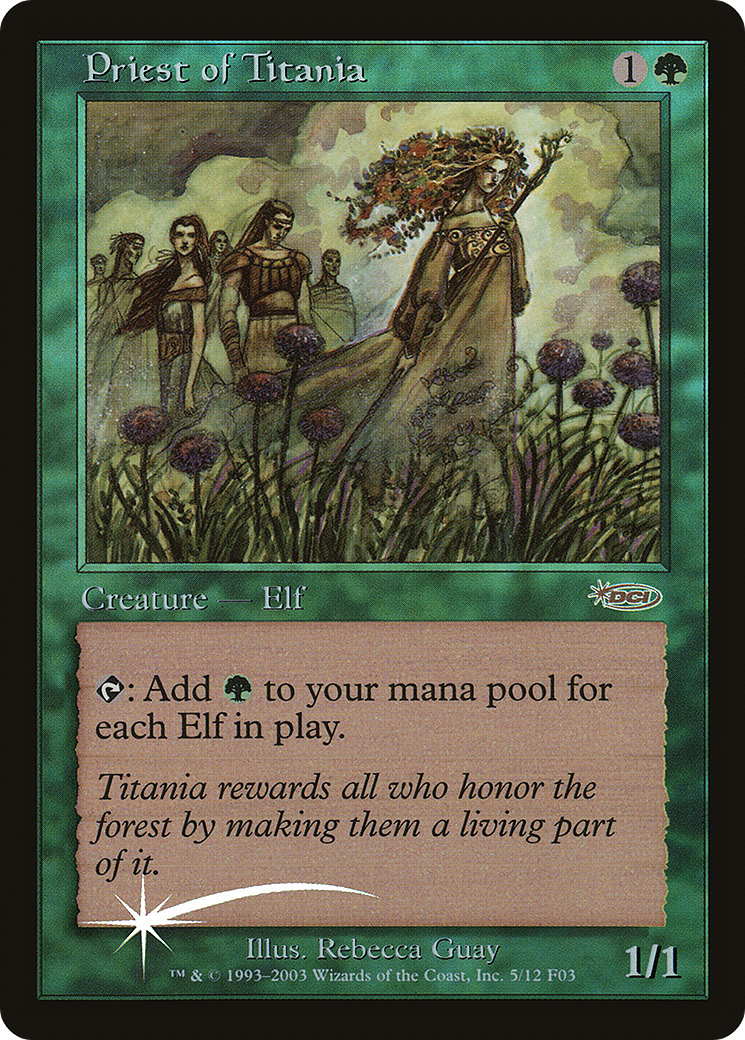 Image of Priest of Titania (FNM-) - Friday Night Magic 2003 Foil