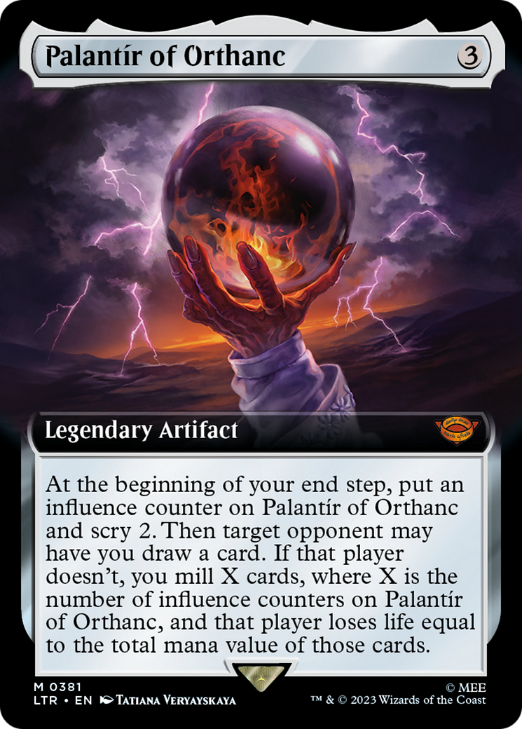 Image of Palantir of Orthanc (Extended Art) (LTR-381) - The Lord of the Rings: Tales of Middle-earth: (Extended Art)