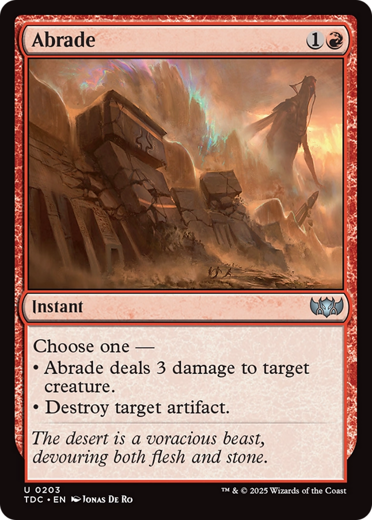 Image of Abrade (TDC-203) - Commander: Tarkir: Dragonstorm