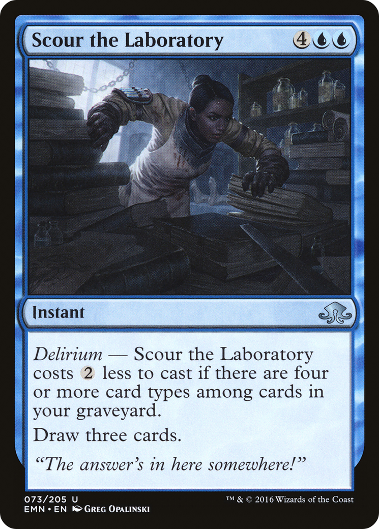 Image of Scour the Laboratory (EMN-073) - Eldritch Moon Foil