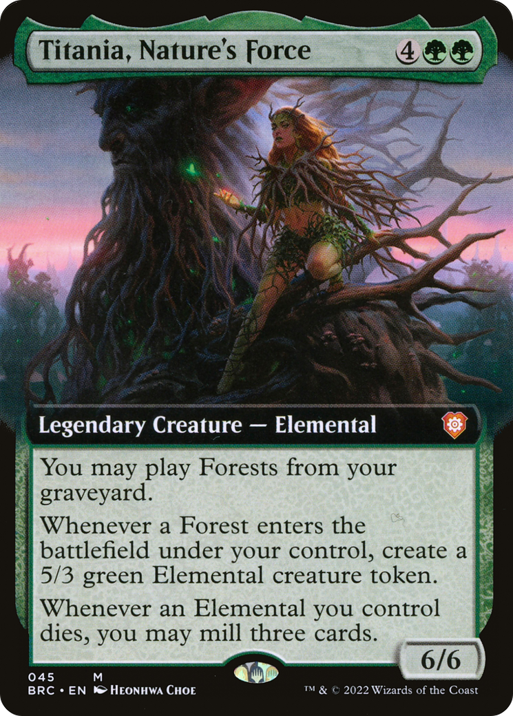 Image of Titania, Nature's Force (Extended Art) (BRC-045) - The Brothers' War Commander: (Extended Art)