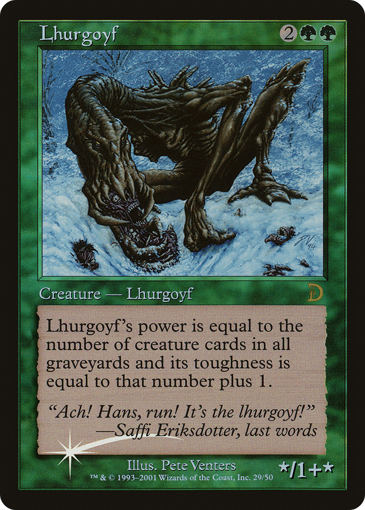 Image of Lhurgoyf (DKM-029) - Deckmasters Foil