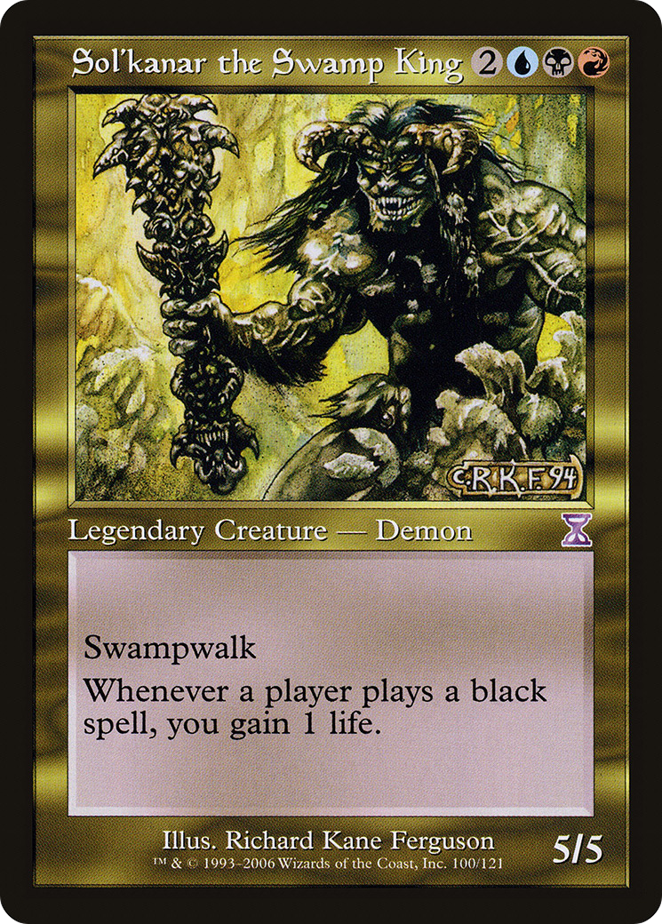 Image of Sol'kanar the Swamp King (TSB-100) - Time Spiral Timeshifted Foil