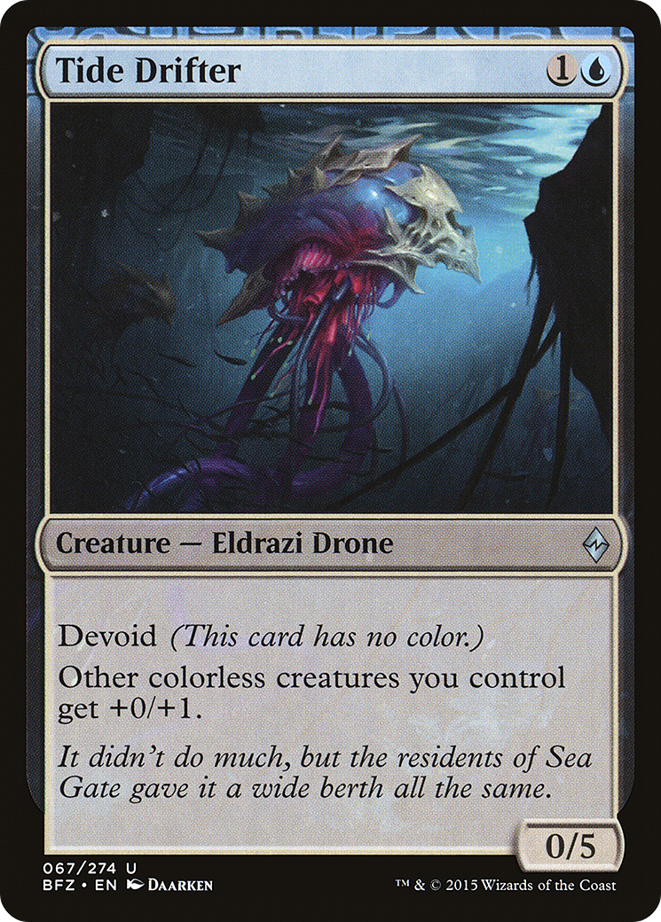 Image of Tide Drifter (BFZ-067) - Battle for Zendikar: (devoid) Foil