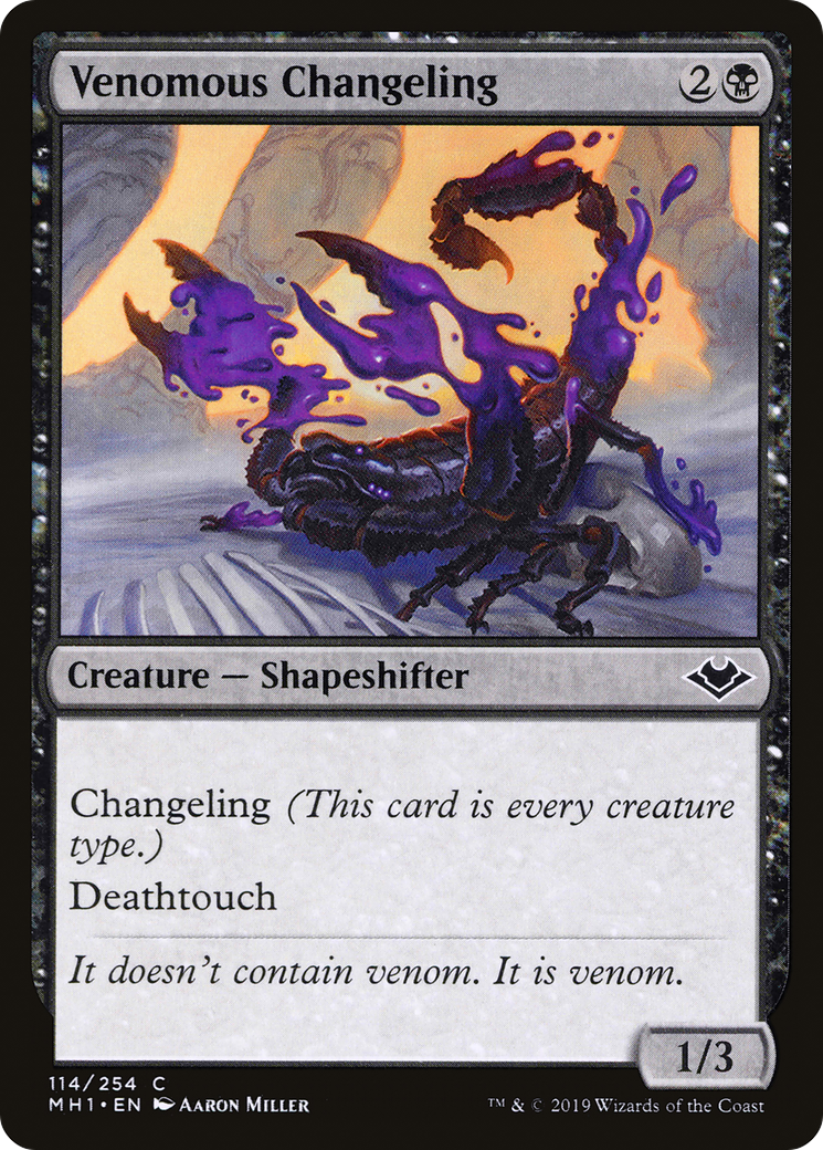 Image of Venomous Changeling (MH1-114) - Modern Horizons Foil
