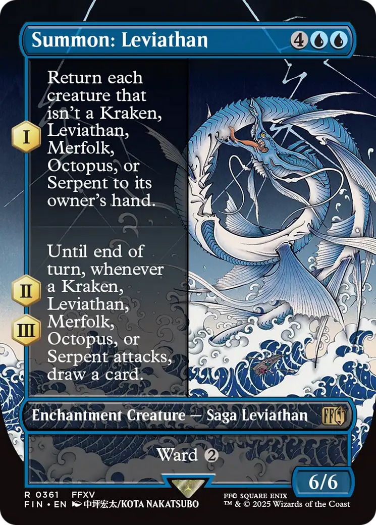Image of Summon: Leviathan (Borderless) (FIN-361) - FINAL FANTASY: (enchantment) (Borderless)