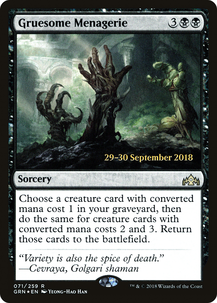 Image of Gruesome Menagerie (PRE-071) - Guilds of Ravnica Promos Foil