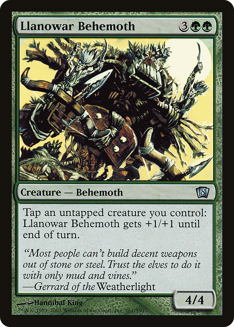Image of Llanowar Behemoth (8ED-261) - 8th Edition Foil