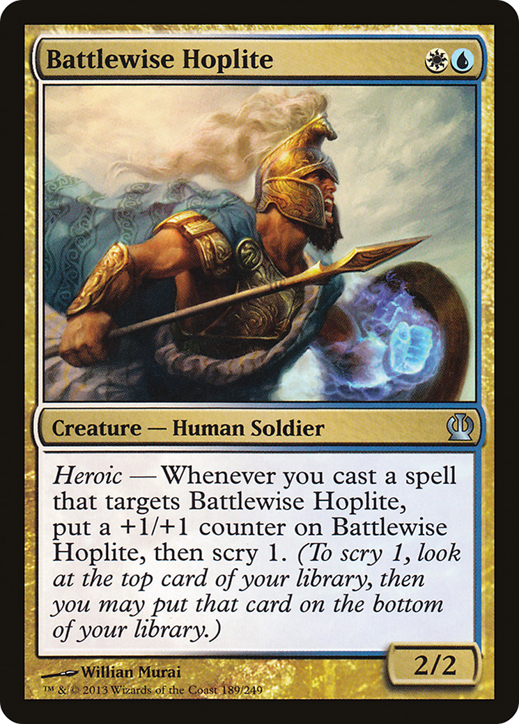 Image of Battlewise Hoplite (THS-189) - Theros Foil