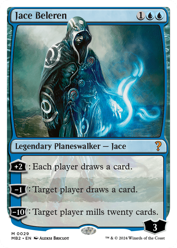 Image of Jace Beleren (White Border) (MB2-029) - Mystery Booster 2