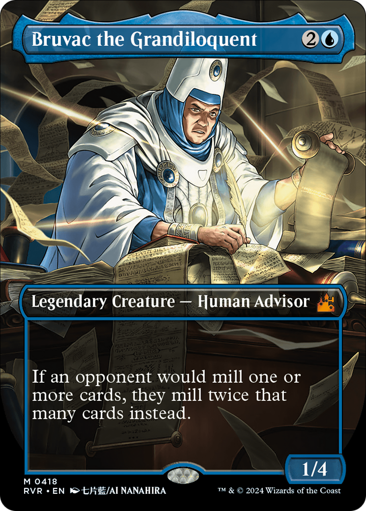Image of Bruvac the Grandiloquent (Anime Borderless) (RVR-418) - Ravnica Remastered (Borderless)